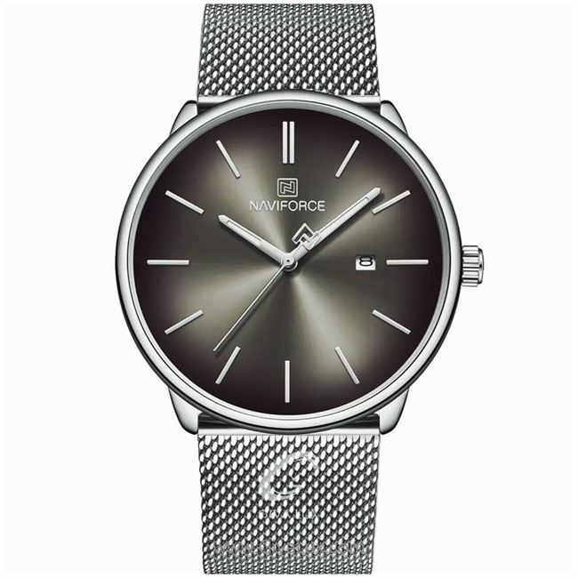 ساعت مچی اورجینال مردانه ناوی فورس|Naviforce|نوی فورس|نیوی فورس نقره ای | نقره ای| مشکی| کد رفرنس NF3012M